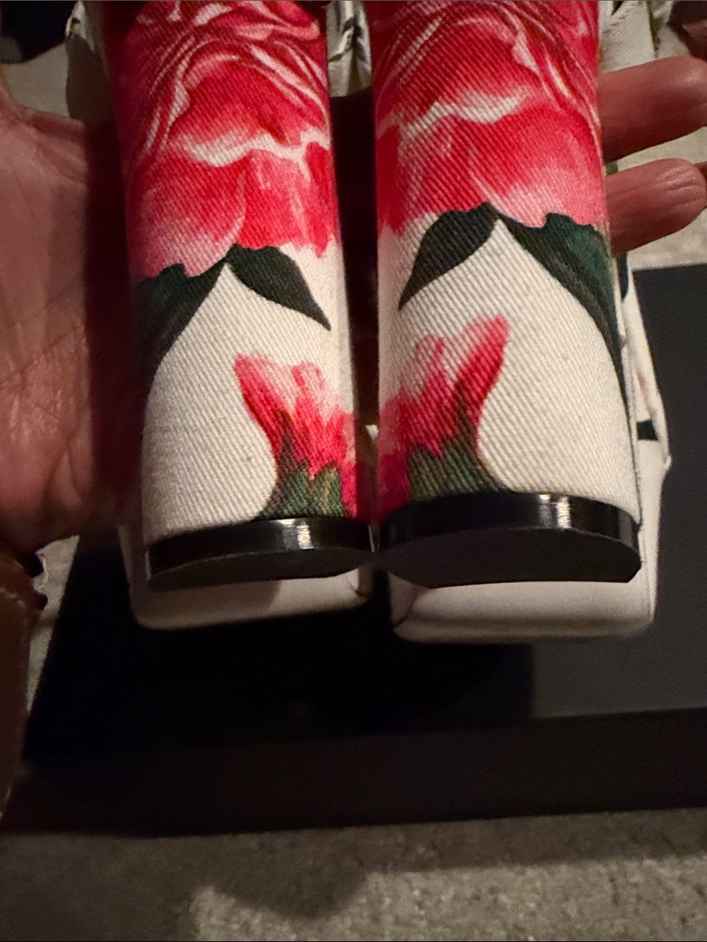 Dolce & Gabbana White Floral Platform Ankle-Strap Sandal - Picture 14 of 16